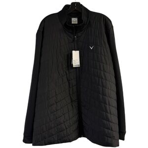 NWT Men’s Callaway Black Full Zip Golf Jacket UPF 50 Size XXL